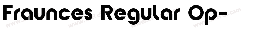 Fraunces Regular Op字体转换